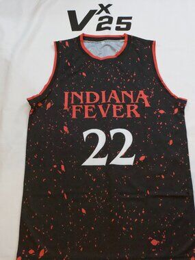 NEW Men's Fever Caitlin Clark Black and Red Alternate Jersey Size Medium